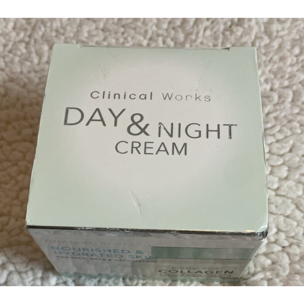 CLINICAL WORKS Collagen NOURISHED&HYDRATED SKIN FACE NECK Decolletage DAY/NIGHT